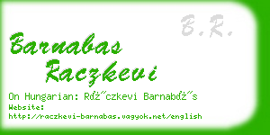 barnabas raczkevi business card